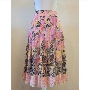Pink Multicolor Skirt